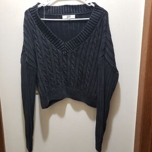Madden NYC Black Cable Knit Sweater for Women